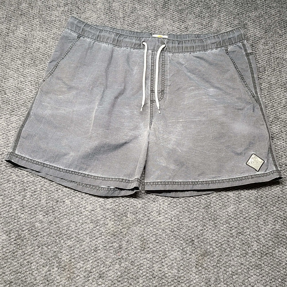 Body Glove Mens Sz 2XL Gray Nylon Shorts Adjustable Waist Back Pocket Drawstring